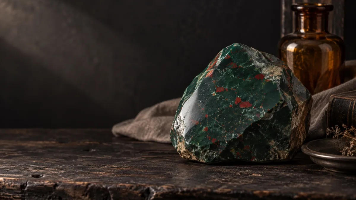Bloodstone crystal — photograph of the stone