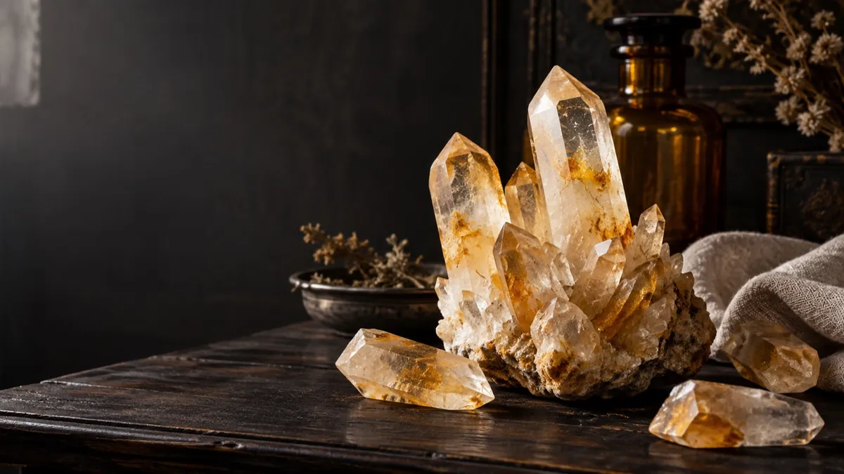 Golden Healer Quartz crystal — photograph of the stone