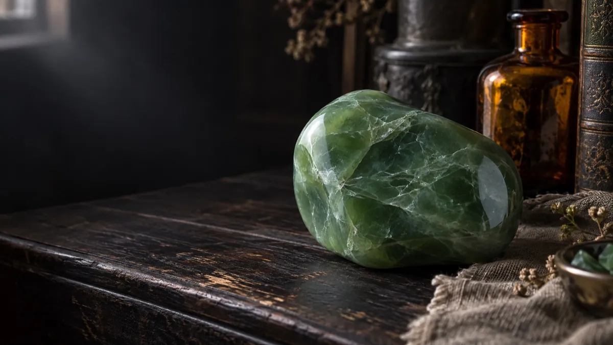 Jade crystal — photograph of the stone