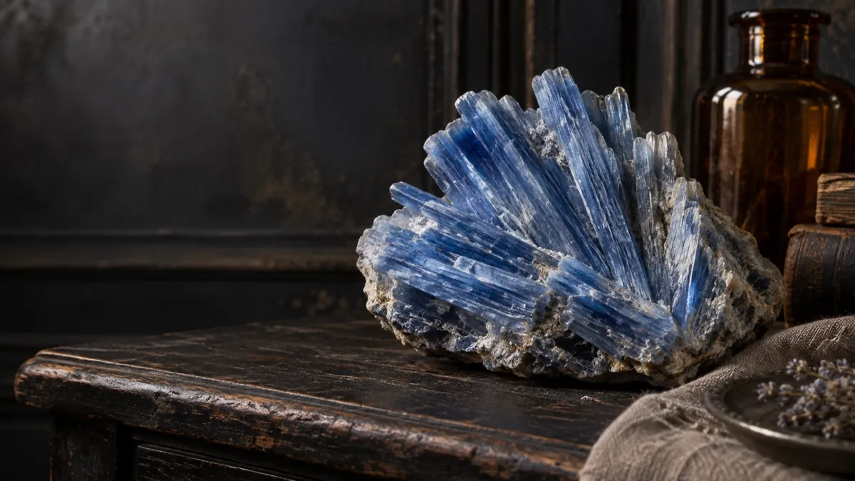 Kyanite crystal — photograph of the stone