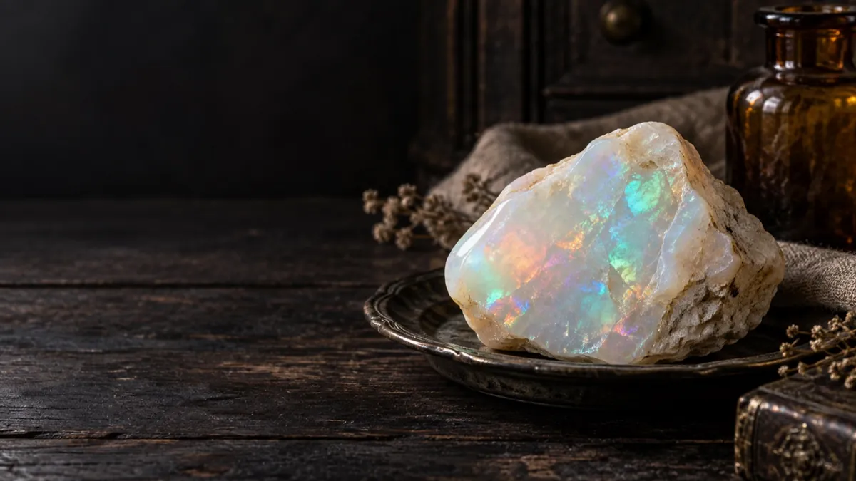 Opal crystal — photograph of the stone