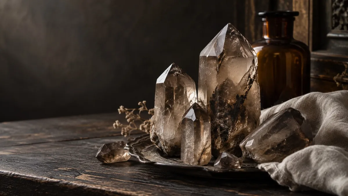 Smoky Quartz crystal — photograph of the stone