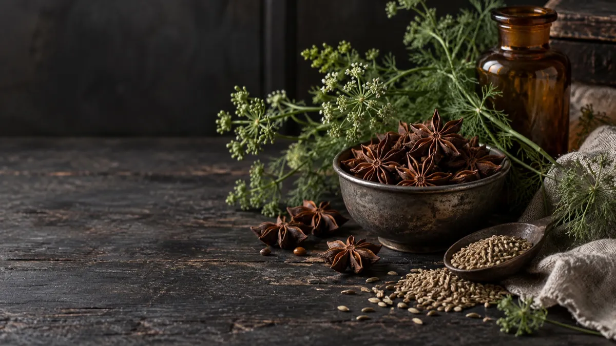 Anise (Pimpinella anisum) — photograph of the herb