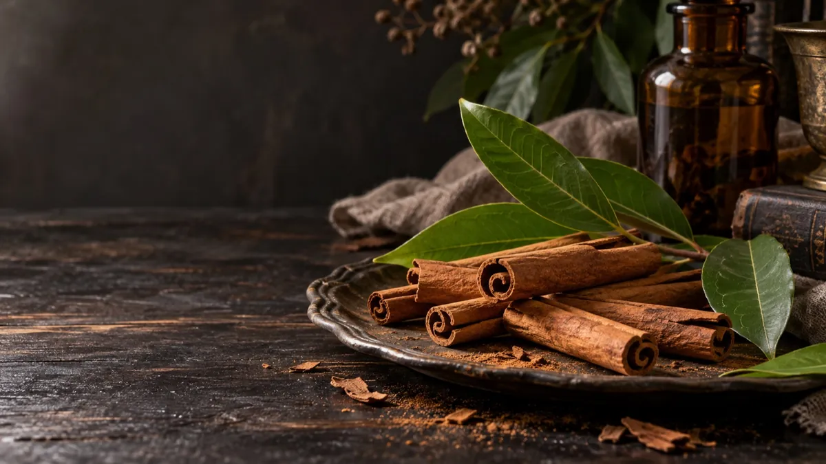 Cinnamon (Cinnamomum verum) — photograph of the herb
