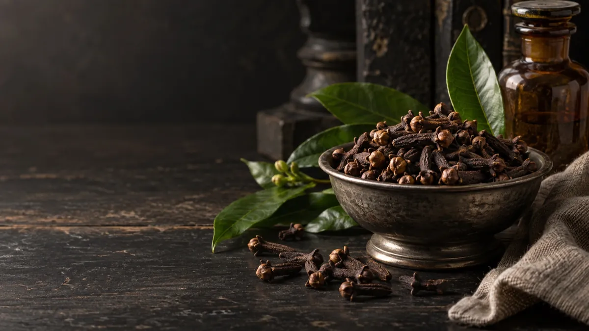Clove (Syzygium aromaticum) — photograph of the herb