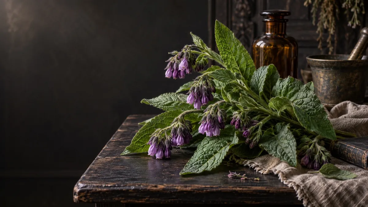 Comfrey (Symphytum officinale) — photograph of the herb