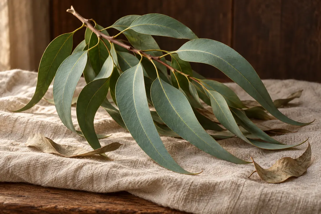 Botanical illustration of Eucalyptus Leaf