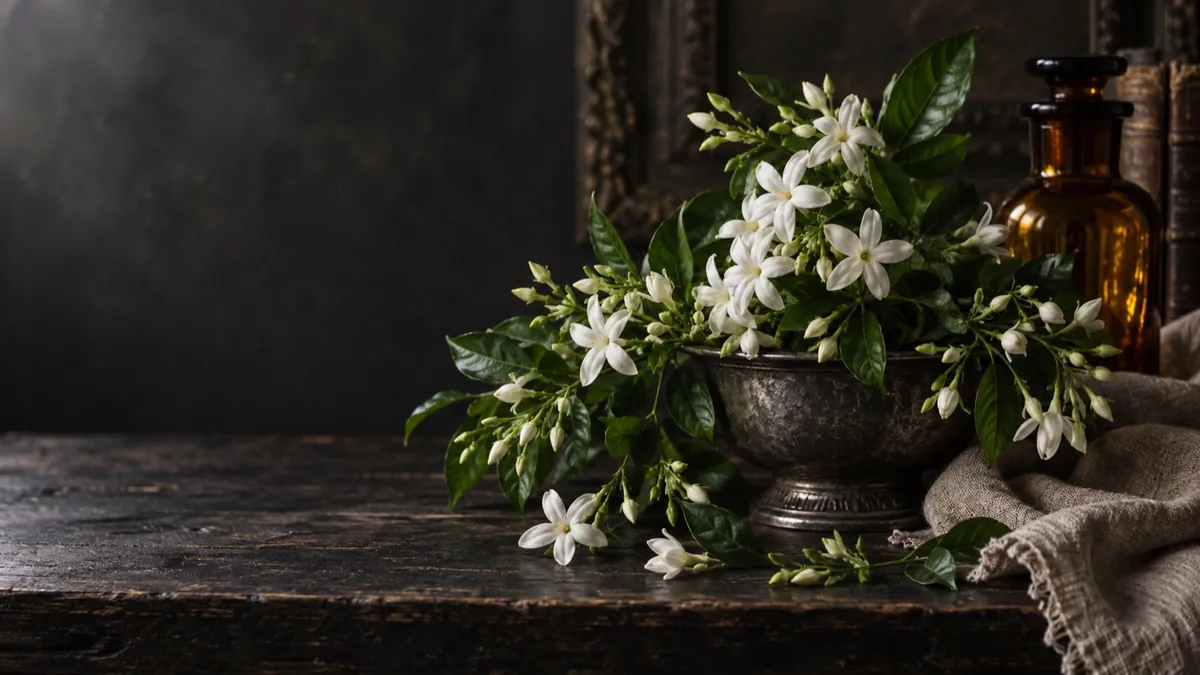 Jasmine (Jasminum officinale) — photograph of the herb