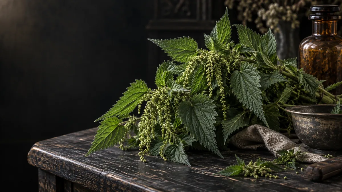 Nettle (Urtica dioica) — photograph of the herb