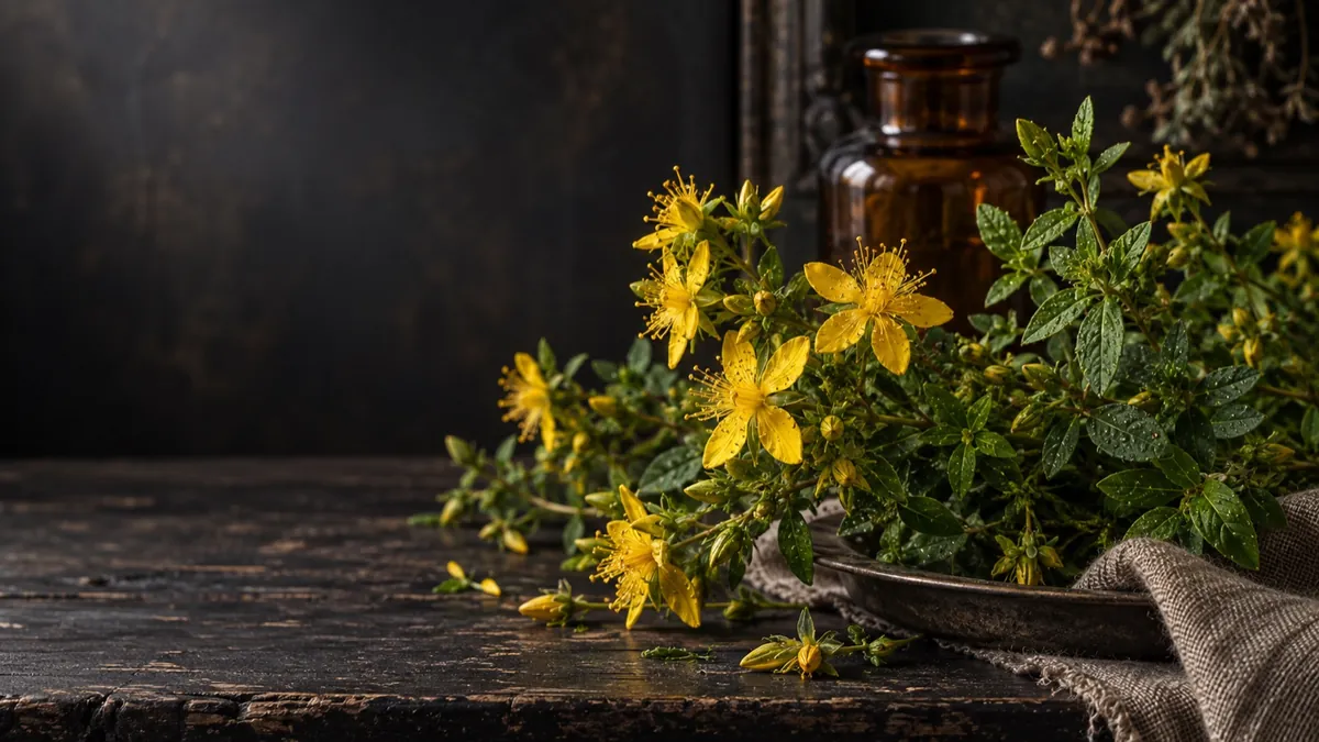 St. John's Wort (Hypericum perforatum) — photograph of the herb