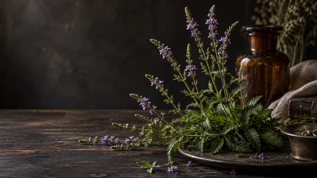 Vervain (Verbena officinalis) — photograph of the herb