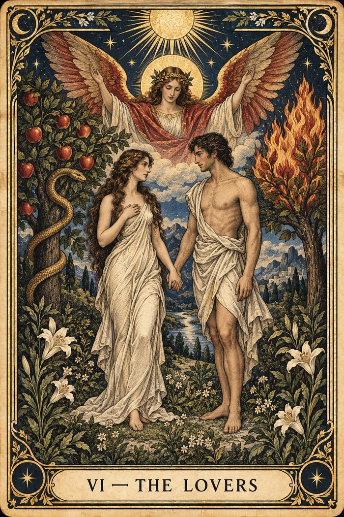 The Lovers tarot card