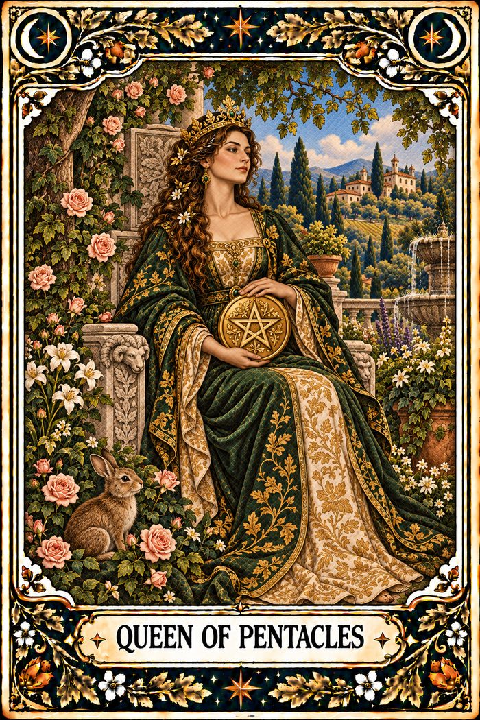Queen of Pentacles tarot card
