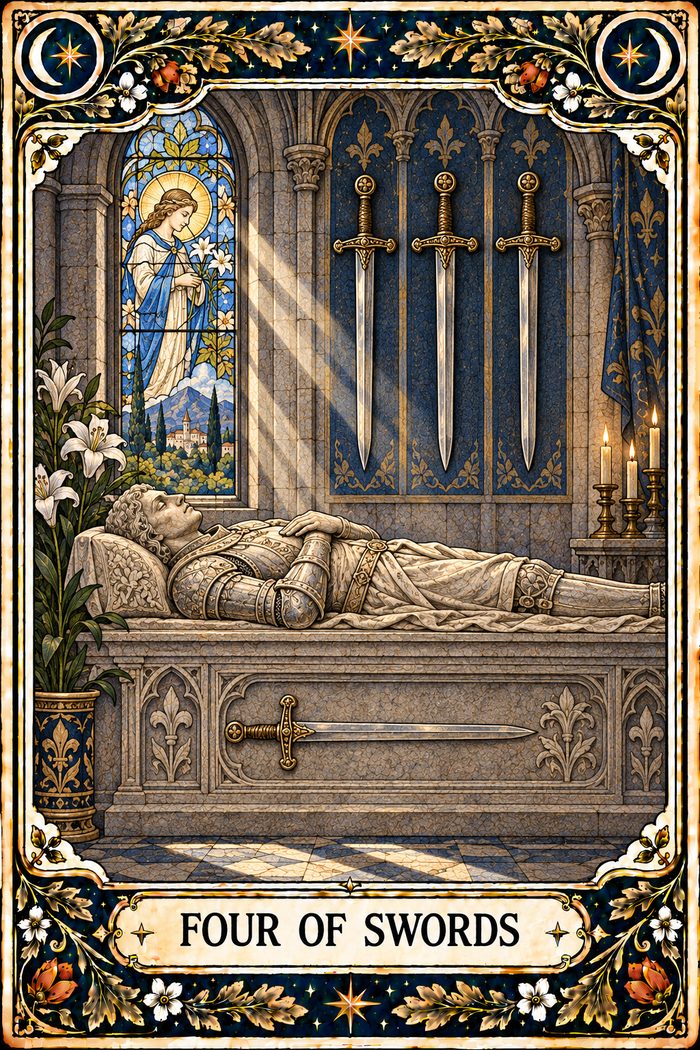 Four of Swords tarot card