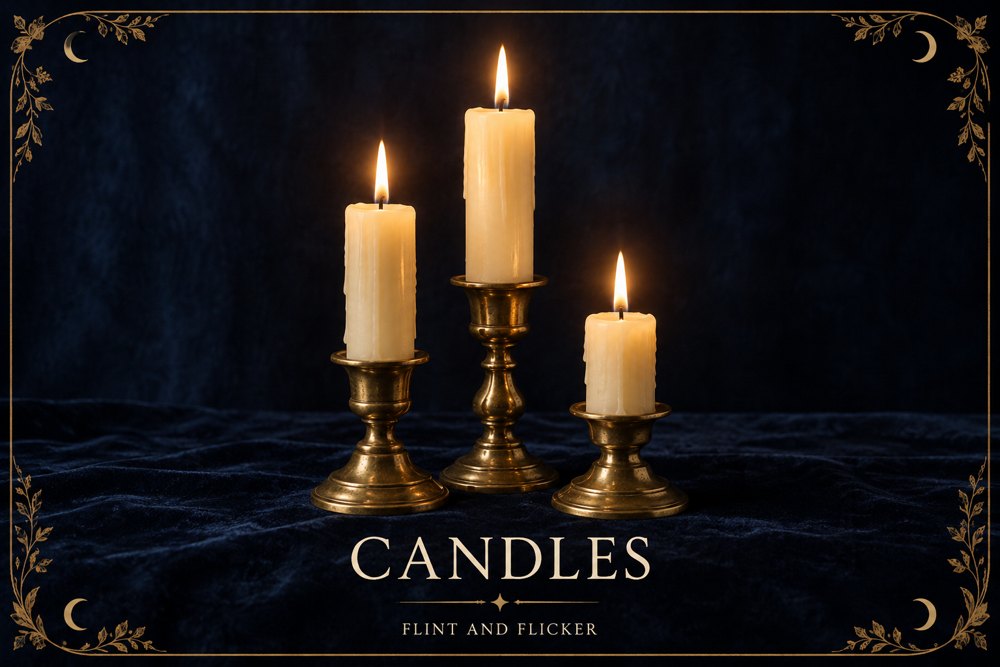 Candles — original Flint and Flicker ritual tool illustration